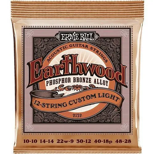 Ernie Ball 2152 (10-48) Phosphor Bronze Custom Light Комплект струн для 12-стр акустической гитары